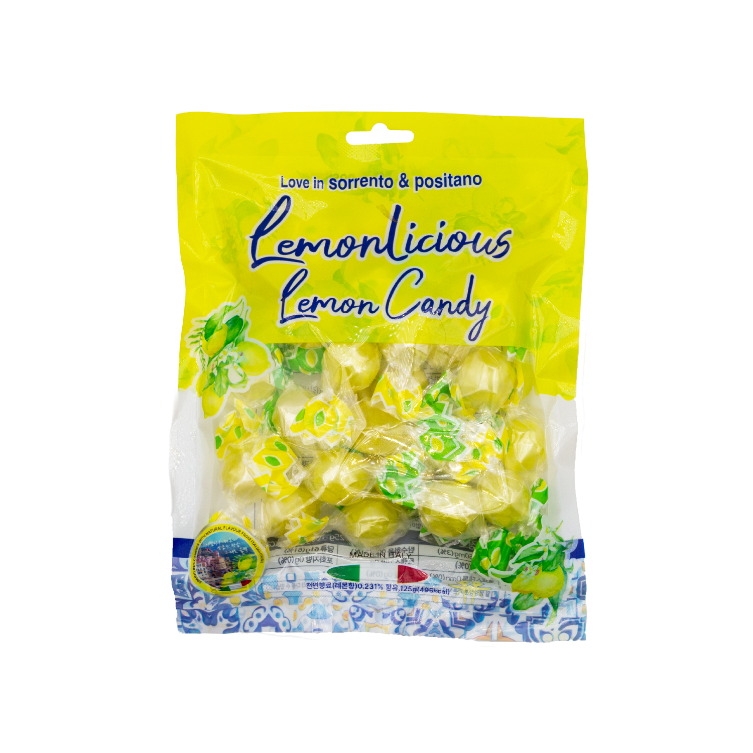 라이킹 레몬리셔스 레몬 캔디 봉지 125g